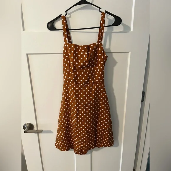 Faithfull the Brand | Dresses | Linen Polka Dot Mini Dress